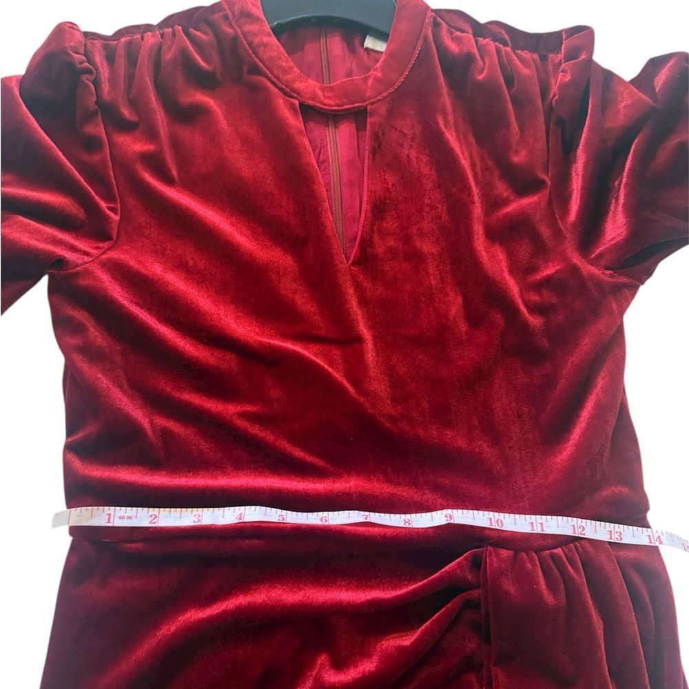 NWT Rachel Parcell red velvet mini dress size small - Picture 4 of 9
